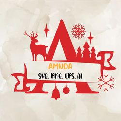 christmas split alphabet font svg, modern font, fonts for cricut, beauty font, font for t-shirts 36