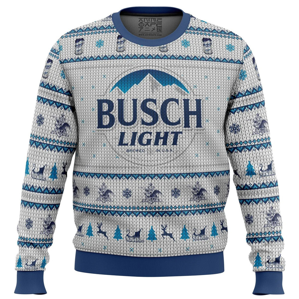 Busch Light All Over Print Hoodie 3D Zip Hoodie 3D Ugly Christmas Sweater 3D Fleece Hoodie
