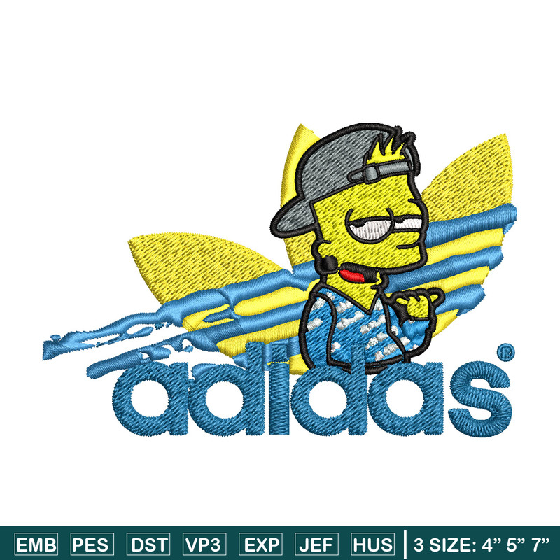 Bart bad boy adidas Embroidery Design,Adidas Embroidery, Brand Embroidery, Embroidery File, Logo shirt, Digital download.jpg