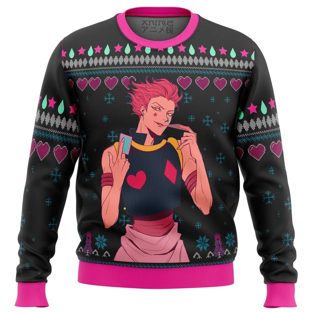 Hisoka Hunter X Hunter All Over Print Hoodie 3D Zip Hoodie 3D Ugly Christmas Sweater 3D Fleece Hoodie