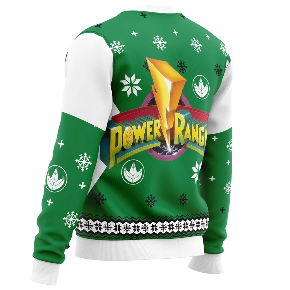 Mighty Morphin Power Rangers Green All Over Print Hoodie 3D Zip Hoodie 3D Ugly Christmas Sweater 3D Fleece Hoodie