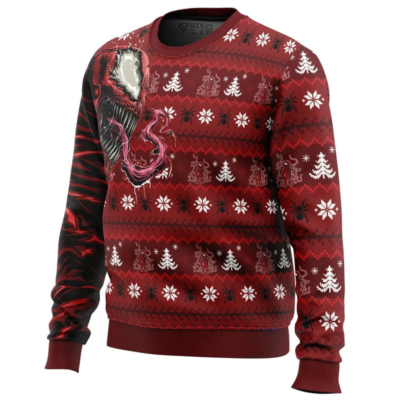 Let There Be Christmas Carnage Marvel All Over Print Hoodie 3D Zip Hoodie 3D Ugly Christmas Sweater 3D Fleece Hoodie