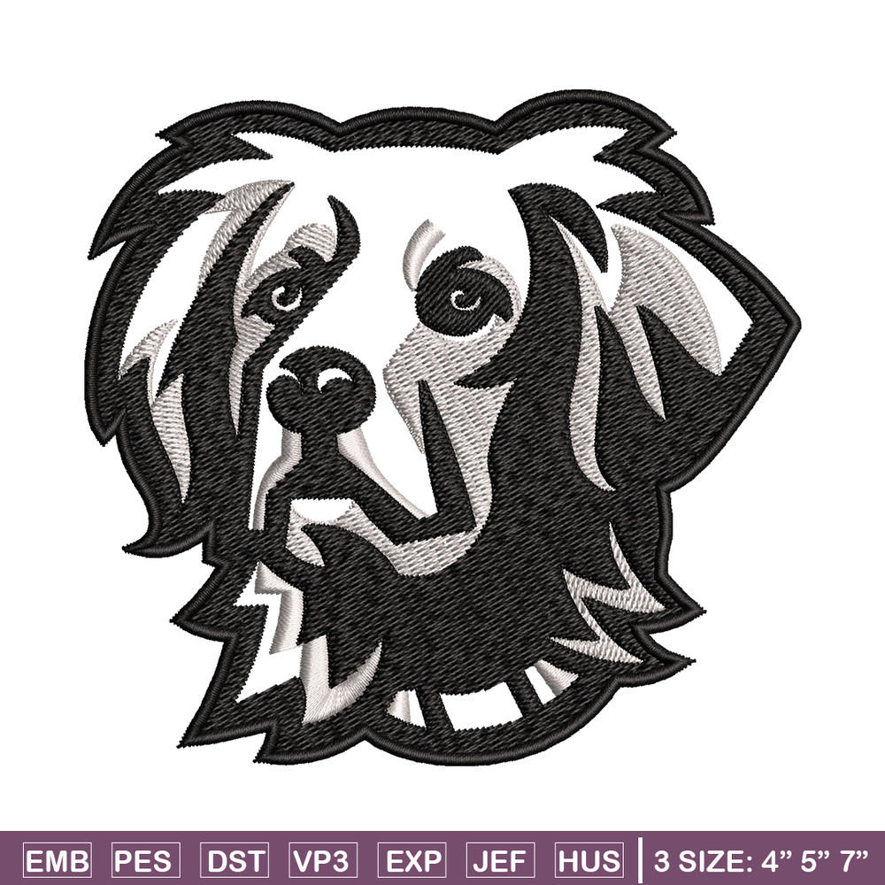 Black dog embroidery design, Black dog embroidery, animal design, embroidery file, logo shirt, Digital download..jpg