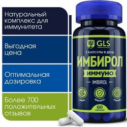 Vitamins for immunity Imbirol, dietary supplements / natural complex with ginger and chamomile, 60 capsules