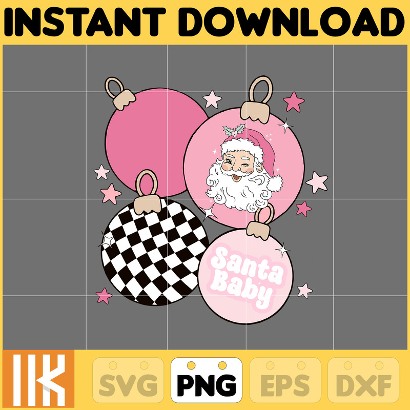 Retro Christmas Png, Pink Christmas Png, Groovy Christmas Png, Christmas, Pink Santa Png, Sublimation Download (21).jpg
