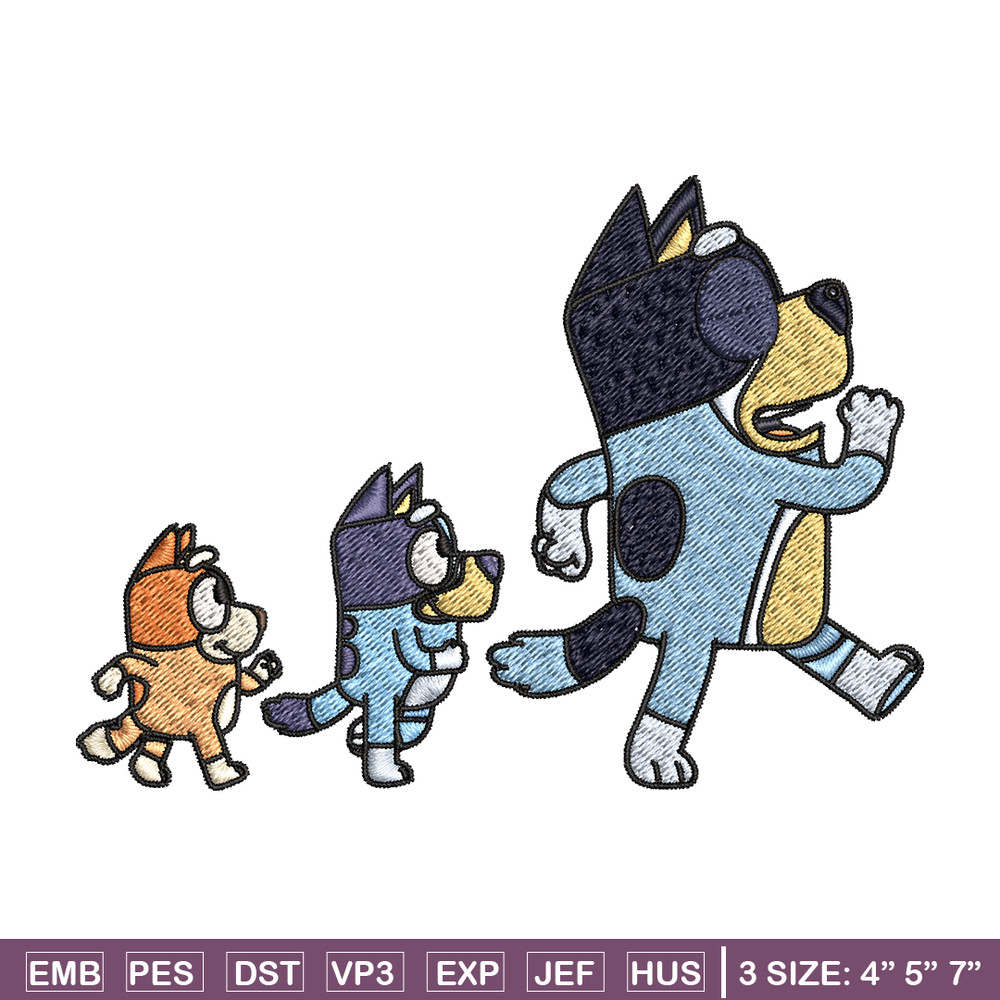 Bluey bingo and dad Embroidery, Bluey Embroidery, Embroidery File, cartoon design, cartoon shirt, Digital download..jpg