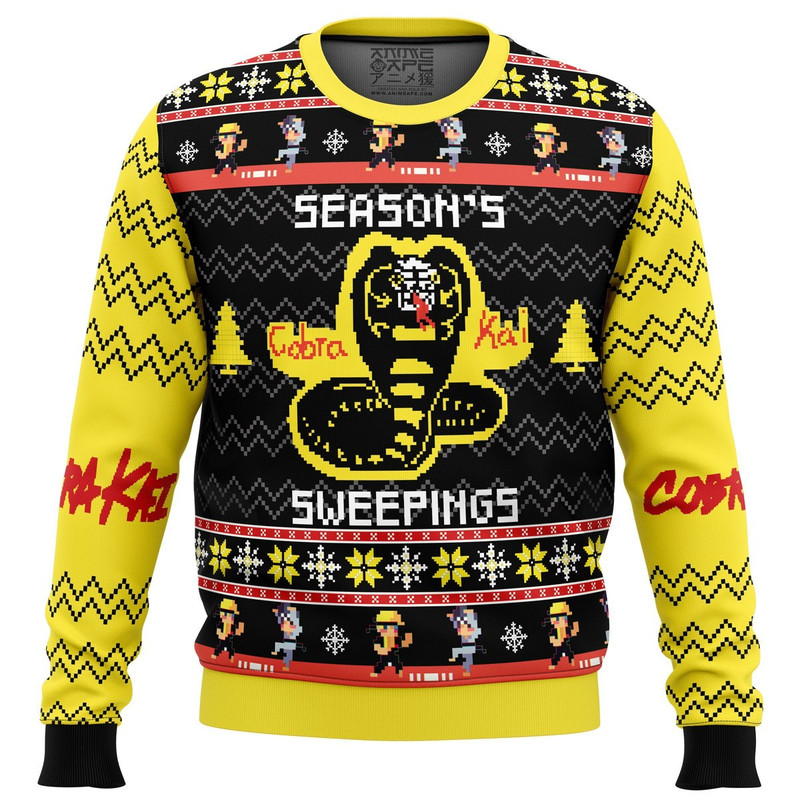 Season Sweepings Cobra Kai All Over Print Hoodie 3D Zip Hoodie 3D Ugly Christmas Sweater 3D Fleece Hoodie