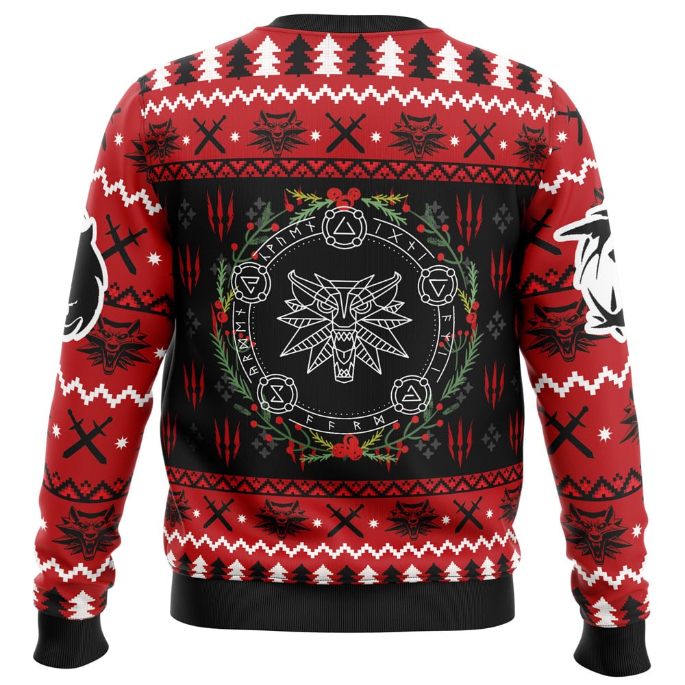 Christmas Monster The Witcher All Over Print Hoodie 3D Zip Hoodie 3D Ugly Christmas Sweater 3D Fleece Hoodie