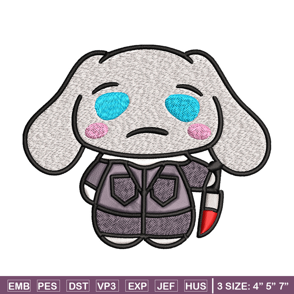 Bunny horror cartoon Embroidery design, Bunny horror Embroidery, logo design, Embroidery File, Instant download..jpg