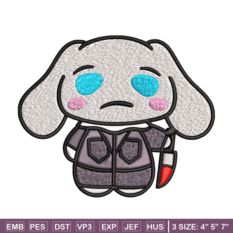 Bunny horror cartoon Embroidery design, Bunny horror Embroidery, logo design, Embroidery File, Instant download..jpg