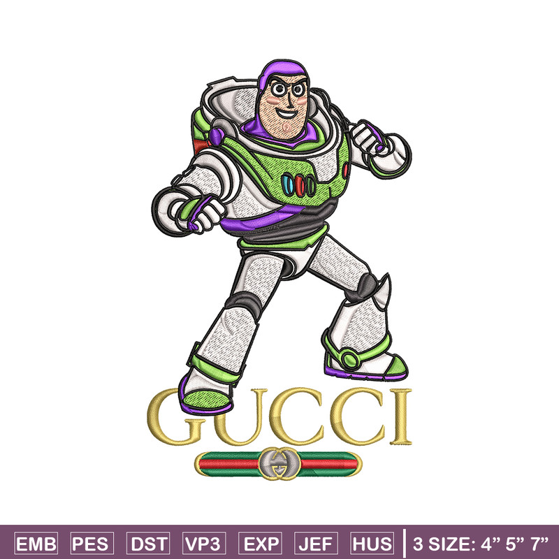 Buzz lightyear Gucci Embroidery design, Buzz lightyear Embroidery, cartoon design, Embroidery File, Instant download..jpg
