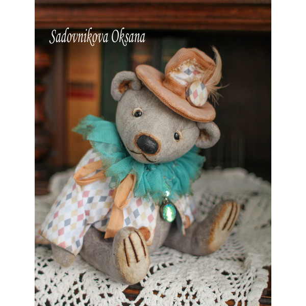 10  Handmade Artist-Collectible Teddy Bear-OOAK-Vintage-Victorian Style-Stuffed-Antique-bears animal-toys bear-plushinnes toy-decor baby-shower toys.jpg