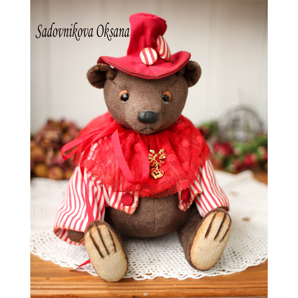 30 Handmade Artist-Collectible Teddy Bear-OOAK-Vintage-Victorian Style-Stuffed-Antique-bears animal-toys bear-plushinnes toy-decor baby-shower toys.jpg