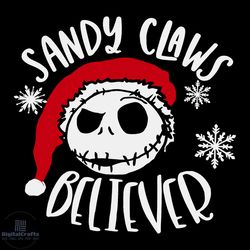 sandy claws believer jack skellington svg digital file