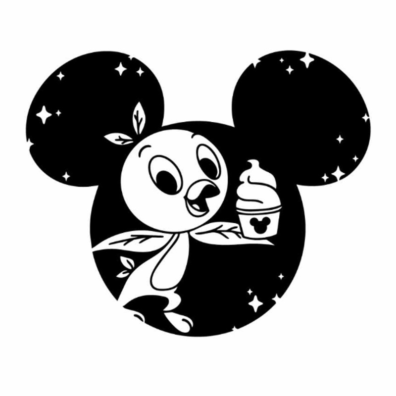 Orange Bird SVG disneyland ears png dxf clipart  cut file outline silhouette