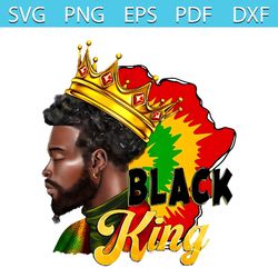 black king afro man juneteenth png silhouette sublimation files