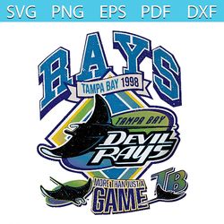 vintage tampa bay devil rays baseball svg graphic design files