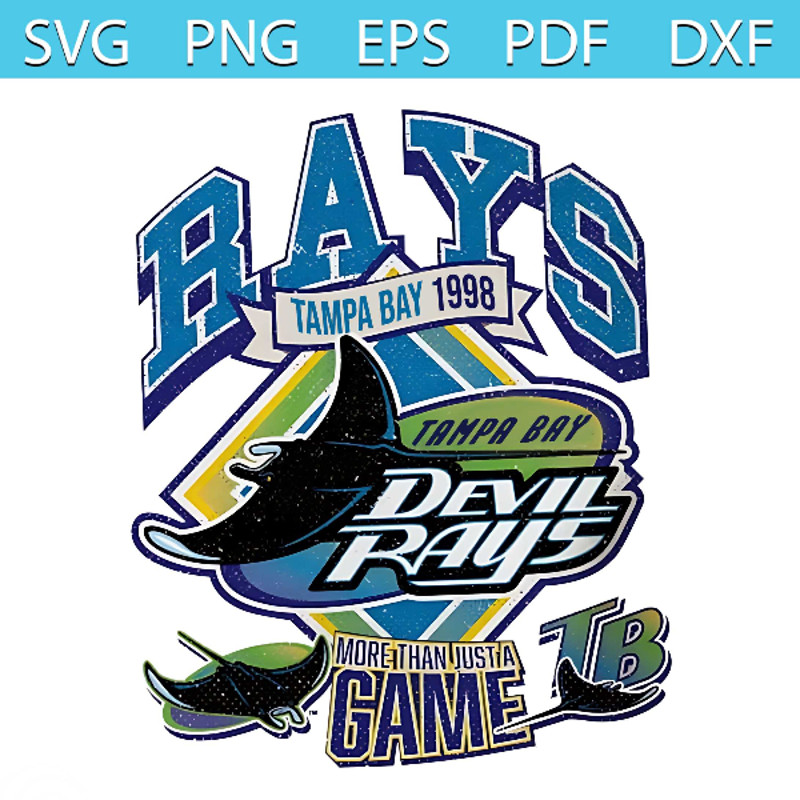 Vintage Tampa Bay Devil Rays Baseball SVG Graphic Design Files