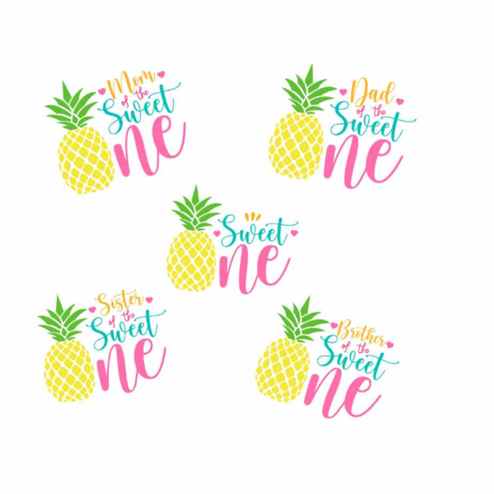 Sweet one SVG Sweet one pineapple SVG Sweet One Family bundle SVG Pi