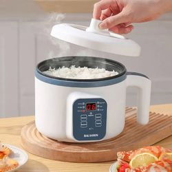 versatile 220v electric rice cooker - single/double layer, non-stick, multi-function, ideal for 1-2 people