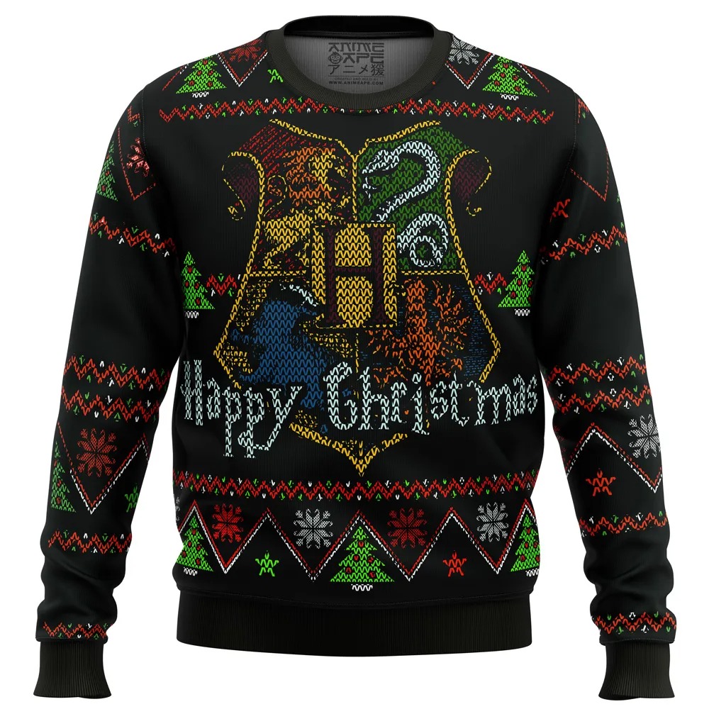 Harry Potter Happy Christmas All Over Print Hoodie 3D Zip Hoodie 3D Ugly Christmas Sweater 3D Fleece Hoodie
