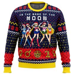 sailor moon in the name of the moon all over print hoodie 3d zip hoodie 3d ugly christmas sweater 3d fleece hoodie