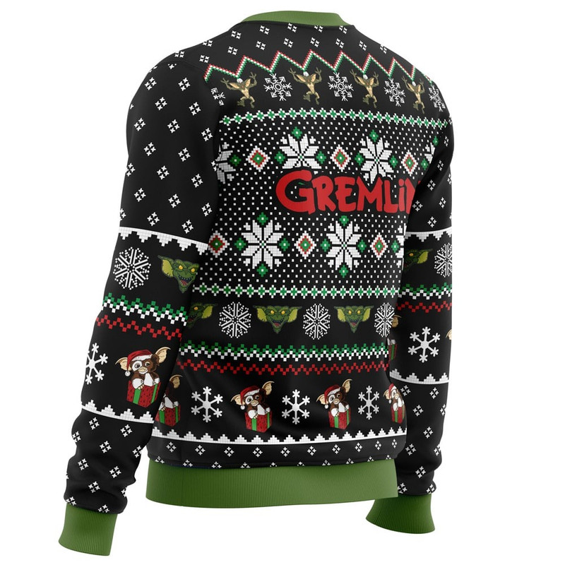 A Christmas Present Gremlins All Over Print Hoodie 3D Zip Hoodie 3D Ugly Christmas Sweater 3D Fleece Hoodie