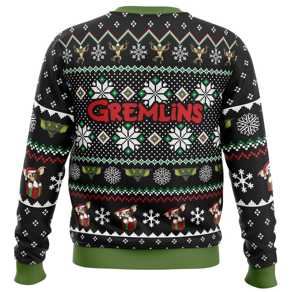 A Christmas Present Gremlins All Over Print Hoodie 3D Zip Hoodie 3D Ugly Christmas Sweater 3D Fleece Hoodie