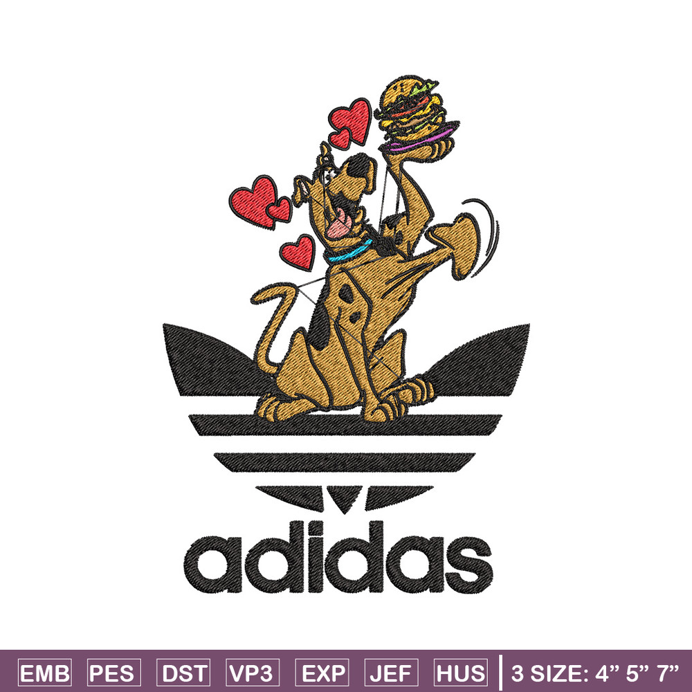 Dog love adidas Embroidery Design, Adidas Embroidery, Embroidery File, Brand Embroidery, Logo shirt, Digital download.jpg