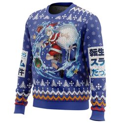 santa rimuru that time i got reincarnated as a slime hoodie 3d zip hoodie 3d ugly christmas sweater 3d fleece hoodie