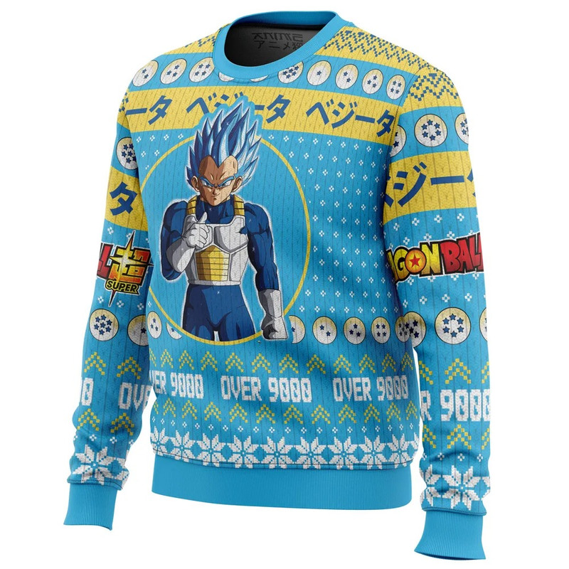 Christmas Vegeta Dragon Ball Z All Over Print Hoodie 3D Zip Hoodie 3D Ugly Christmas Sweater 3D Fleece Hoodie