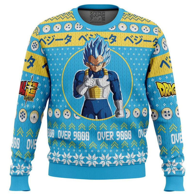 Christmas Vegeta Dragon Ball Z All Over Print Hoodie 3D Zip Hoodie 3D Ugly Christmas Sweater 3D Fleece Hoodie