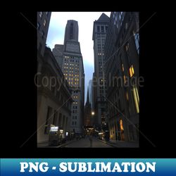 Wall Street Manhattan New York City - High-Quality PNG Sublimation Download - Add a Festive Touch to Every Day