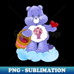 CARE Bear - Rainbow Cartoon vintage childhood animated 1980s cartoons friendship love - Elegant Sublimation PNG Download - Create with Confidence