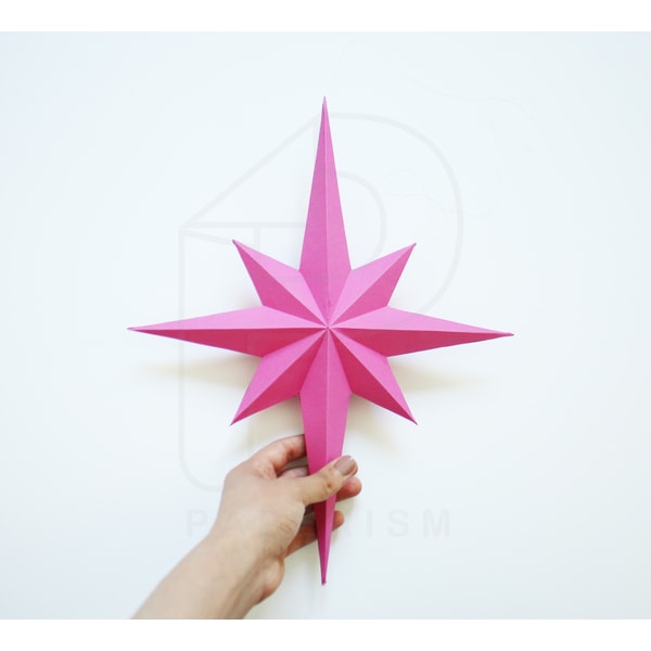 Origami Using Compasses North Star pdf printable template, origami compass rose, low | Inspire ...