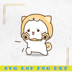 meow svg , cat shiba svg, animal cute svg