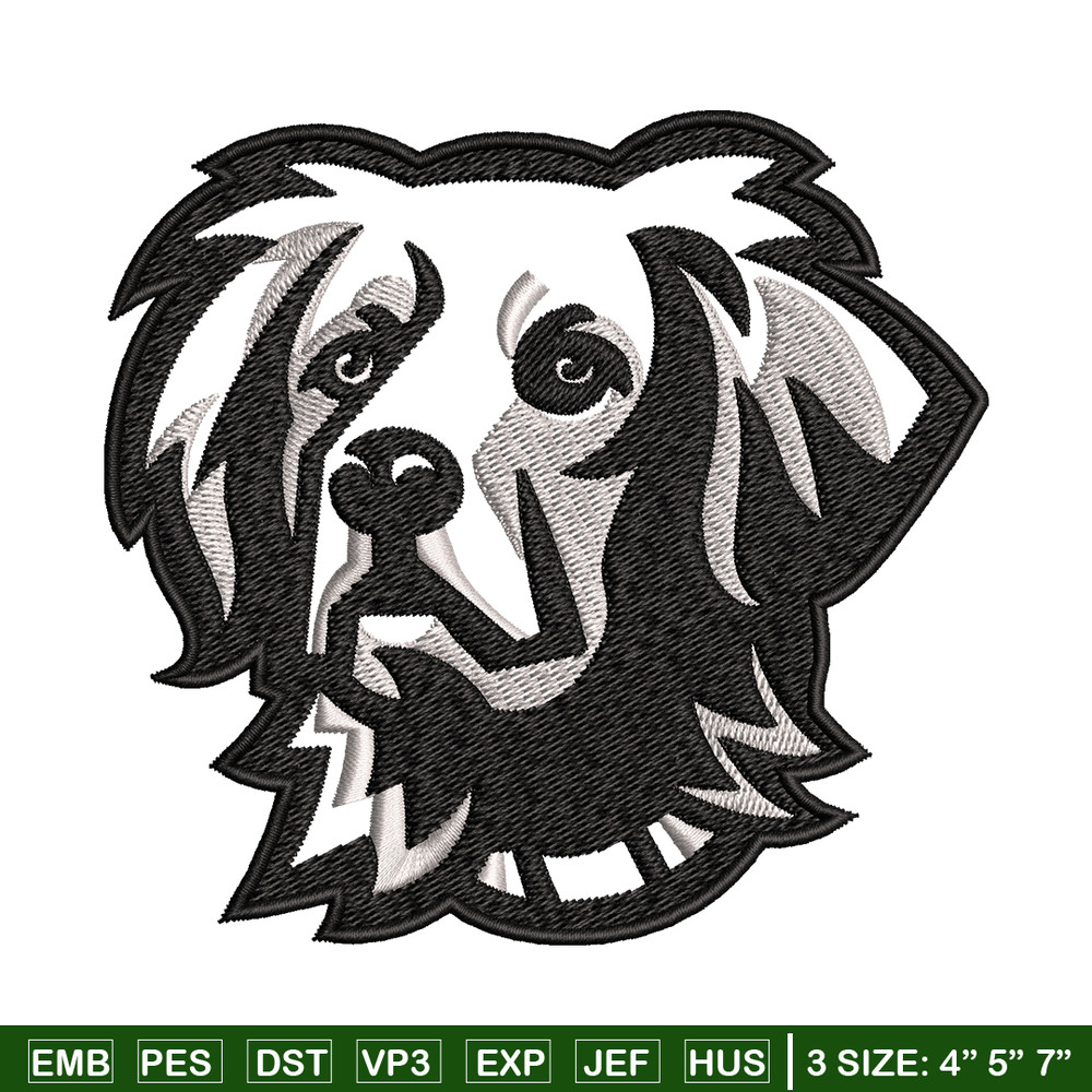 Black dog embroidery design, Black dog embroidery, animal design, embroidery file, logo shirt, Digital download..jpg