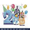 Bluey bingo 2nd birthday Embroidery, Bluey birthday Embroidery, Embroidery File, cartoon design, Digital download..jpg