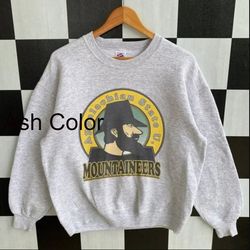 vintage 90s appalachian state uni sweatshirtshirt, mountaineers appalachian shirt ,appalachian state shirt, game day ,gi