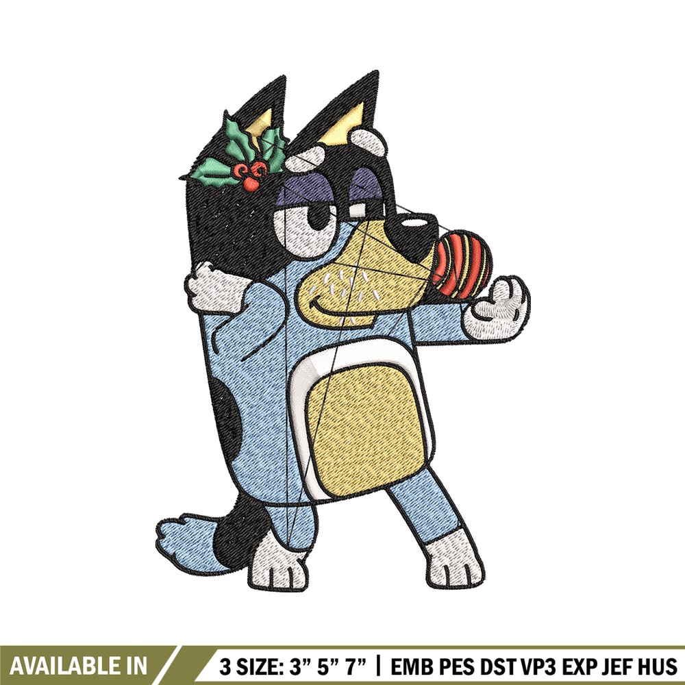 Bandit Embroidery Design, Bluey Embroidery, Embroidery File, Brand Embroidery, Logo shirt, Digital download.jpg