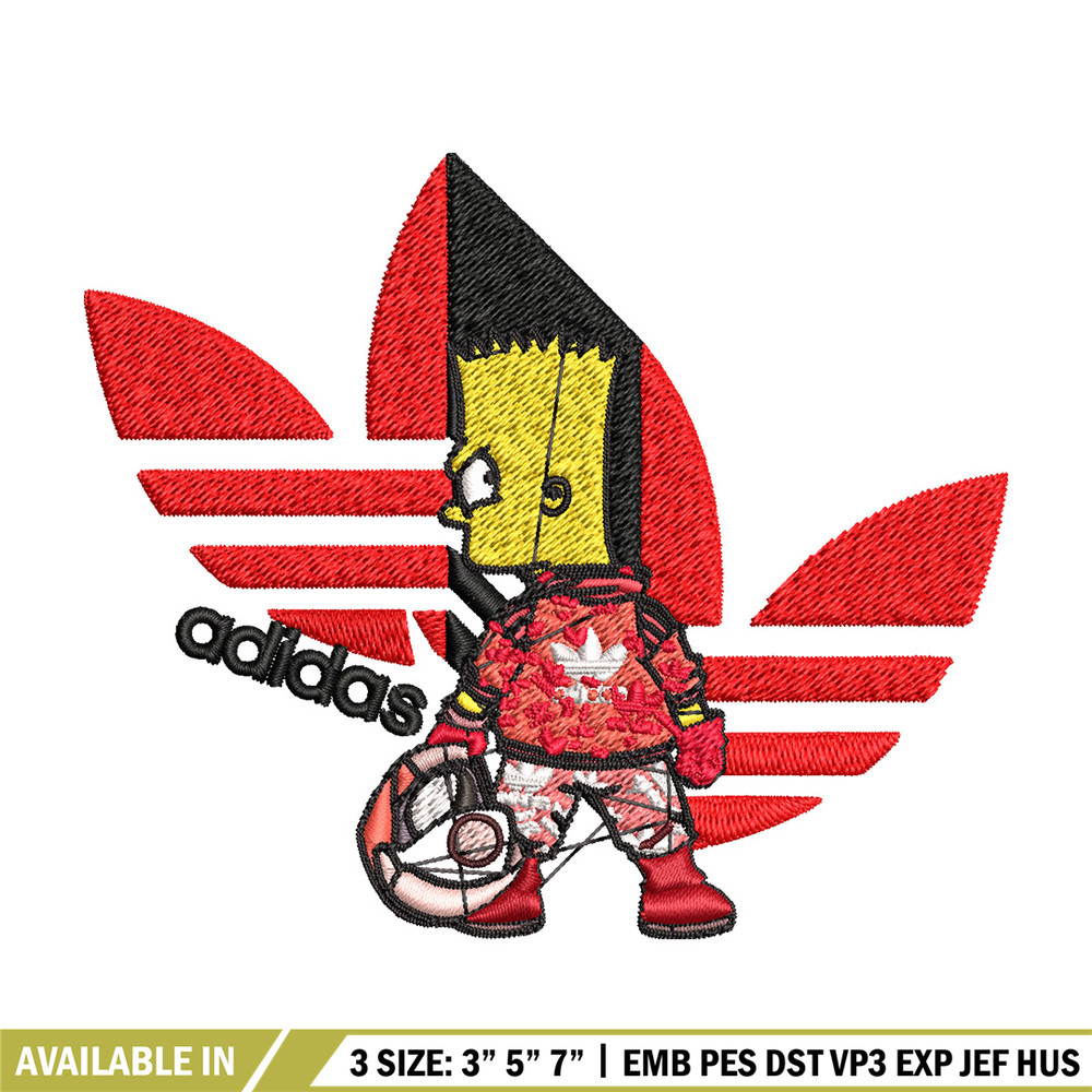 Bart racer adidas Embroidery Design, Adidas Embroidery, Brand Embroidery, Embroidery File, Logo shirt, Digital download.jpg