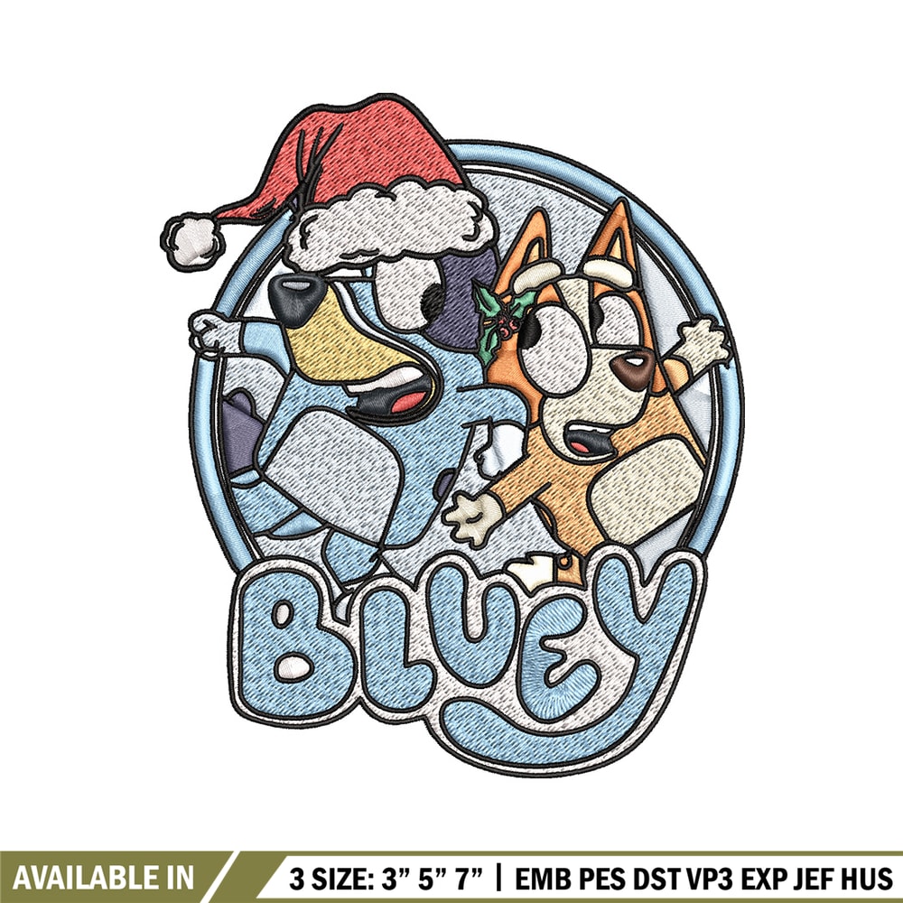 Bluey circle Embroidery Design, Bluey Embroidery, Embroidery File, Brand Embroidery, Logo shirt, Digital download.jpg