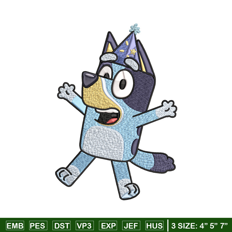 Bluey Happy birthday Embroidery, Bluey Cartoon Embroidery, Disney Embroidery, Embroidery File, digital download..jpg