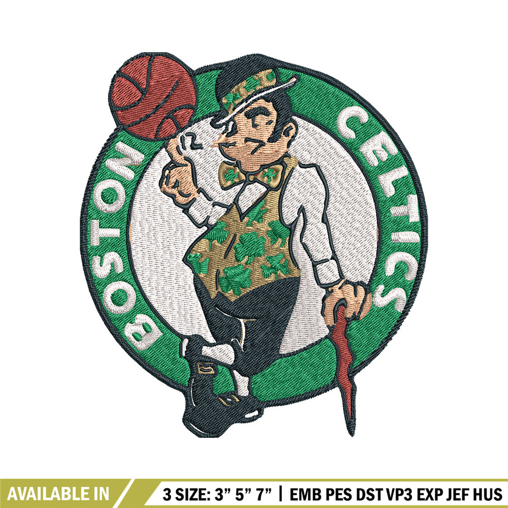 Boston Celtics Embroidery Design, Logo Embroidery, NBA Embroidery, Embroidery File, Logo shirt, Digital download.jpg