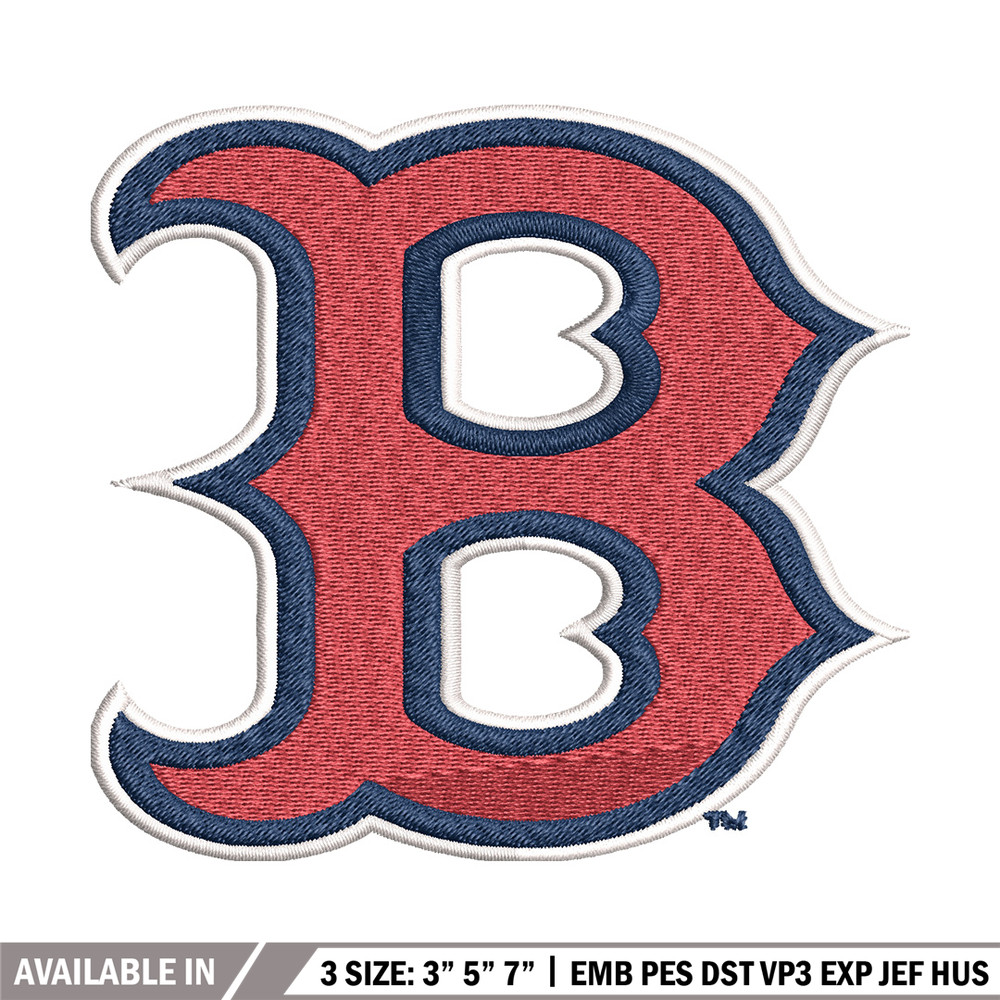 Boston Red Sox Embroidery Design, Logo Embroidery, MLB Embroidery, Embroidery File, Logo shirt, Digital download.jpg