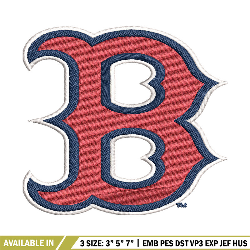 Boston Red Sox Embroidery Design, Logo Embroidery, MLB Embroidery, Embroidery File, Logo shirt, Digital download.jpg