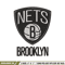 Brooklyn Nets Embroidery Design, Logo Embroidery, NBA Embroidery, Embroidery File, Logo shirt, Digital download.jpg