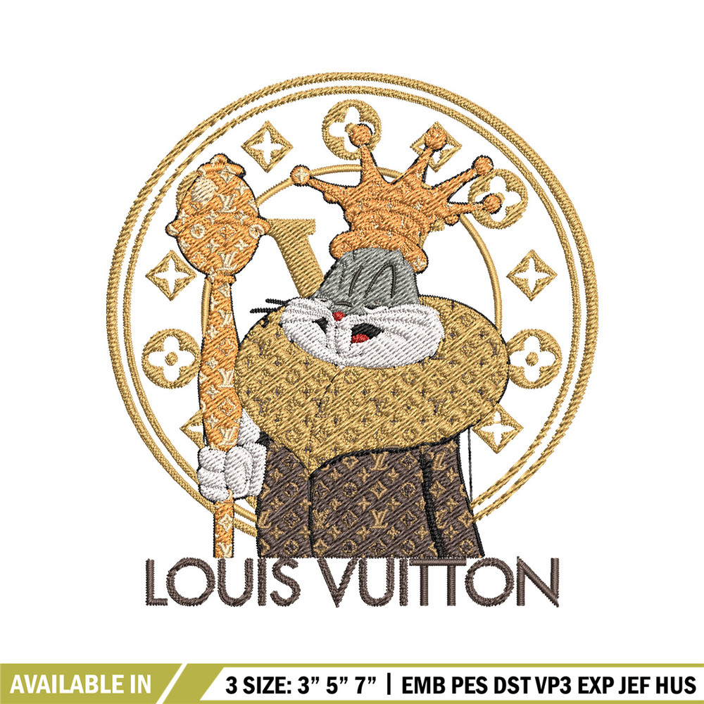 Bunny cartoon lv Embroidery Design, Lv Embroidery, Embroidery File, Brand Embroidery, Logo shirt, Digital download.jpg
