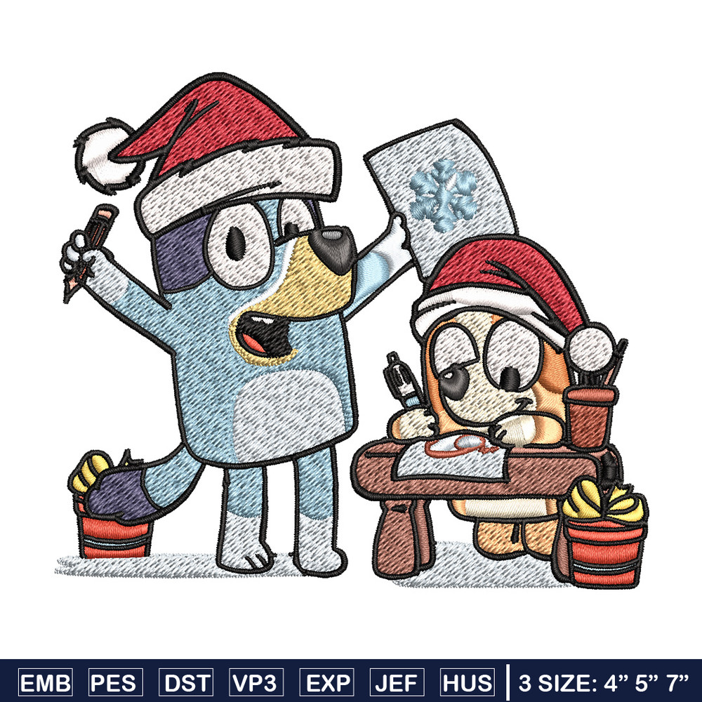 Bluey snow Embroidery Design, Bluey Embroidery, Embroidery File, Brand Embroidery, Logo shirt, Digital download.jpg