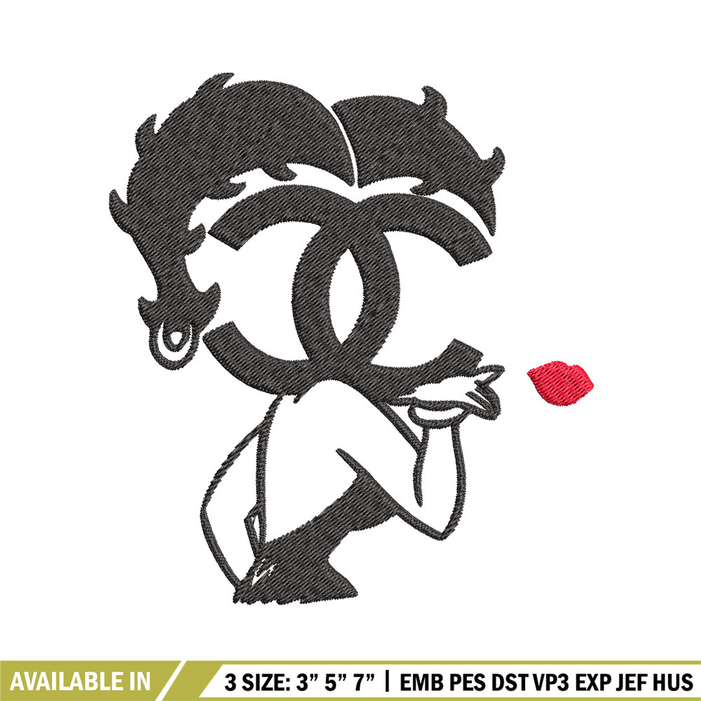 Cartoon girl gucci Embroidery Design, Gucci Embroidery, Brand Embroidery, Embroidery File, Logo shirt, Digital download.jpg